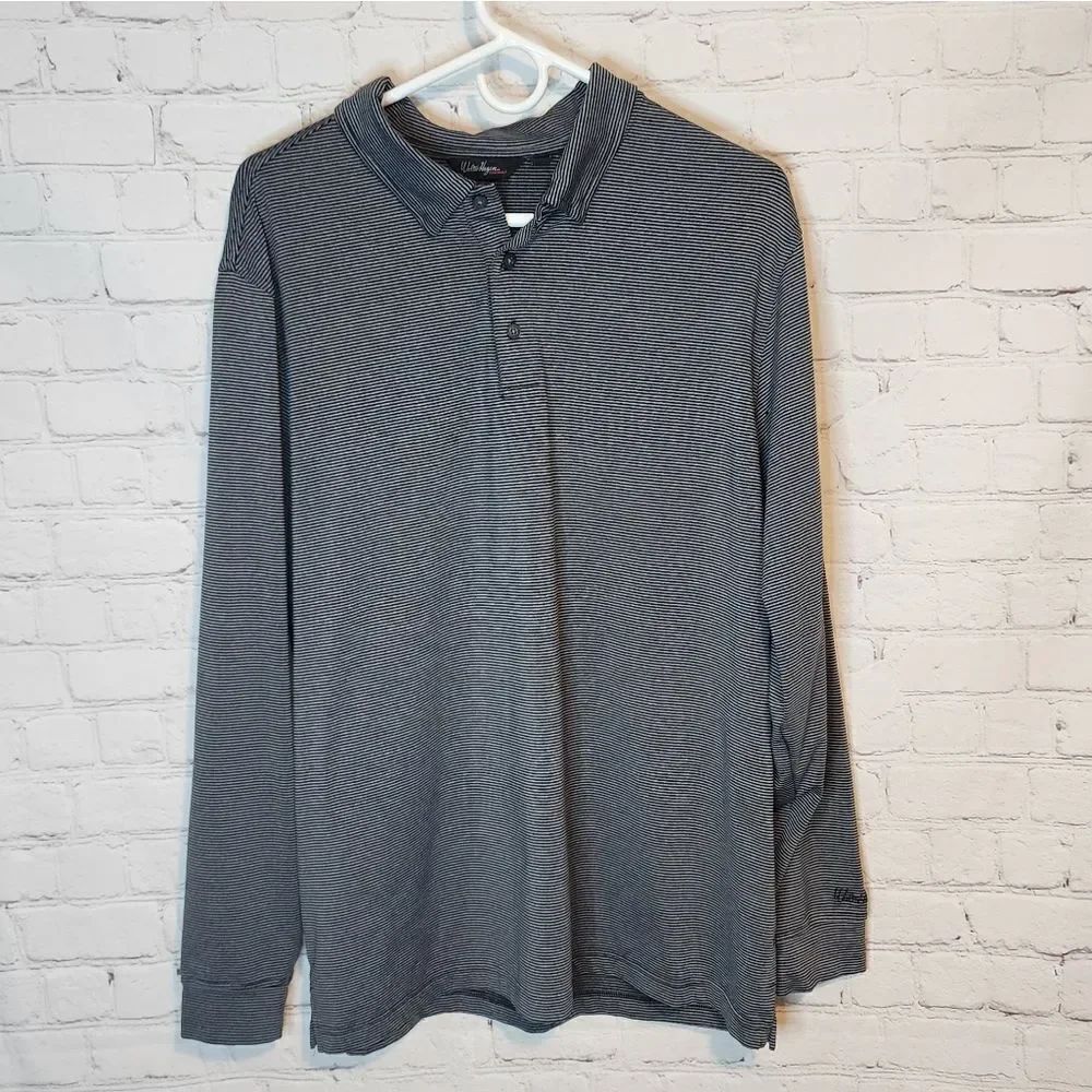 Men's Walter Hagen Essentials longsleeve polo, size Large